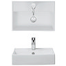 Bauhaus - Turin 1 Tap Hole Countertop or Wall Mounted Basin - 500 x 350mm Profile Large Image