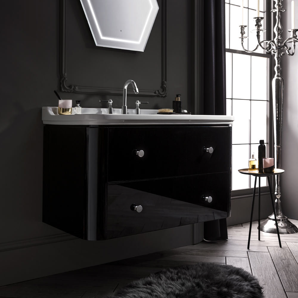 Bauhaus Waldorf 1000mm Wall Hung Vanity Unit with Knobs
