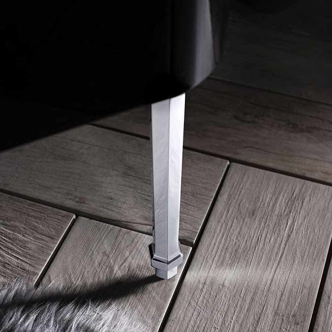 Bauhaus Waldorf 1500mm Wall Hung Vanity Unit with Chrome Legs + Bow Handles Standard Large Image