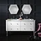 Bauhaus Waldorf 1500mm Wall Hung Vanity Unit with Chrome Legs + Knobs  In Bathroom Large Image