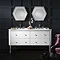 Bauhaus Waldorf 1500mm Wall Hung Vanity Unit with Chrome Legs + Knobs In Bathroom Large Image
