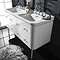 Bauhaus Waldorf 1500mm Wall Hung Vanity Unit with Chrome Legs + Knobs  additional Large Image
