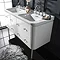 Bauhaus Waldorf 1500mm Wall Hung Vanity Unit with Chrome Legs + Knobs additional Large Image