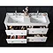 Bauhaus Waldorf 1500mm Wall Hung Vanity Unit with Chrome Legs + Knobs Newest Large Image