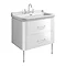 Bauhaus Waldorf 800mm Wall Hung Vanity Unit with Chrome Legs + Bow Handles Large Image