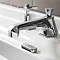 Bauhaus Waldorf 800mm Wall Hung Vanity Unit with Chrome Legs + Knobs Feature Large Image