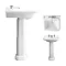 Bauhaus - Waldorf Art Deco 60 Basin & Pedestal Profile Large Image