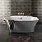 Bauhaus Waldorf Art Deco Back to Wall Double Ended Bath (1645 x 895mm) Large Image