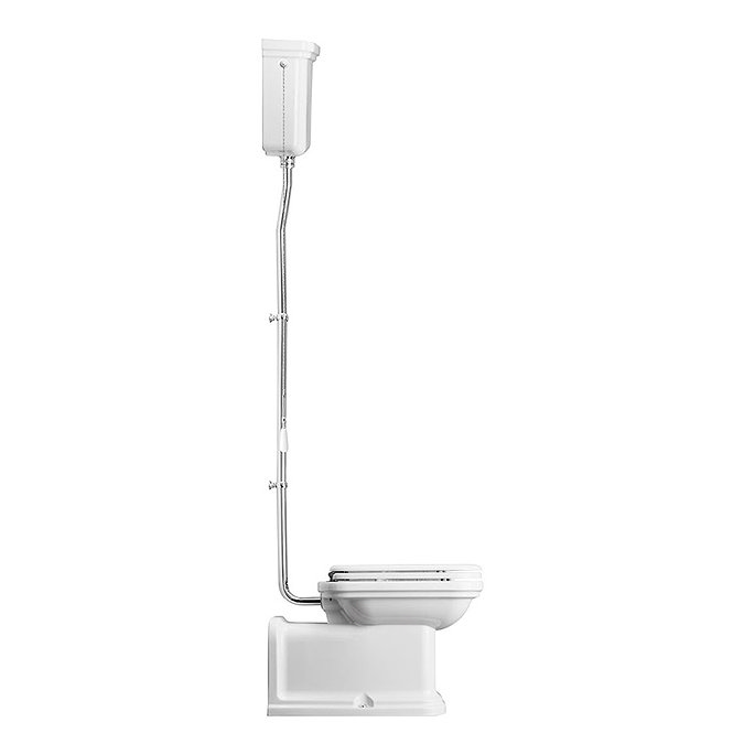 Bauhaus - Waldorf Art Deco Back to Wall High Level Toilet with Soft Close Seat Profile Large Image