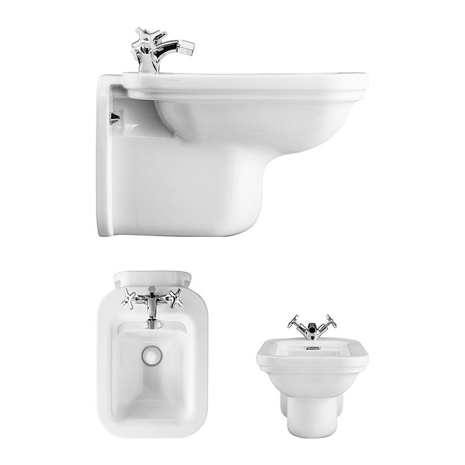 Bauhaus - Waldorf Art Deco Wall Hung Bidet  Feature Large Image