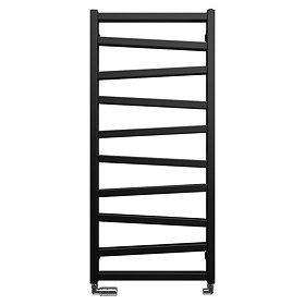 Bauhaus Wedge Towel Rail - 500 x 1096mm - Metallic Black Matte Large Image