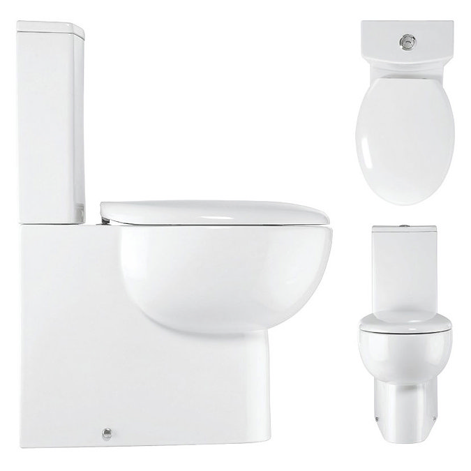 Bauhaus - Wisp Close Coupled Toilet with Soft Close Seat Profile Large Image