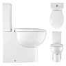 Bauhaus - Wisp Close Coupled Toilet with Soft Close Seat Profile Large Image