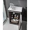 Bauhaus Zion Single Door Floor Standing Unit + Basin - Natural Walnut Feature Large Image