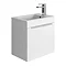 Bauhaus Zion Single Drawer Wall Hung Unit + Basin - White Gloss Large Image