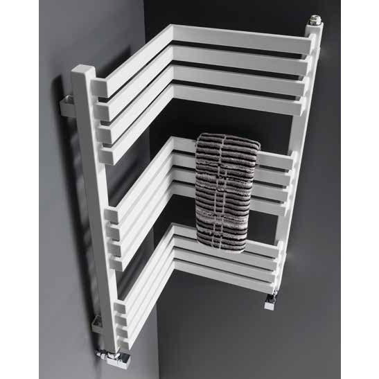 Bauhaus Zion Towel Rail - 350 x 735mm - Metallic Black Matte Profile Large Image