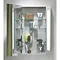 Bauhaus - 400mm Illuminated Aluminium Mirrored Cabinet with Shaving Socket - CB4080AL Standard Large