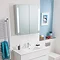 Bauhaus - 800mm Illuminated Aluminium Mirrored Cabinet with Shaving Socket - CB8080AL Profile Large Image
