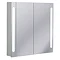 Bauhaus - 800mm Illuminated Aluminium Mirrored Cabinet with Shaving Socket - CB8080AL Large Image