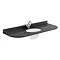 Bayswater 1200mm 1TH Curved Black Marble Double Bowl Basin Top Large Image