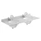 Bayswater 1200mm 1TH Grey Marble Double Bowl Basin Top Large Image