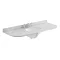 Bayswater 1200mm 3TH Curved Grey Marble Single Bowl Basin Top Large Image