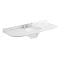 Bayswater 1200mm 3TH Curved White Marble Single Bowl Basin Top Large Image