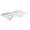 Bayswater 1200mm 3TH White Marble Double Bowl Basin Top Large Image