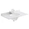 Bayswater 600mm 1TH White Marble Single Bowl Basin Top Large Image