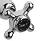 Bayswater Black Crosshead Domed Collar Basin Mixer + Pop-Up Waste Profile Large Image