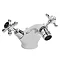 Bayswater Black Crosshead Domed Collar Mono Bidet Mixer + Pop-Up Waste Large Image