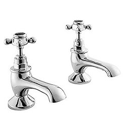 Bayswater Black Crosshead Traditional Bath Taps Medium Image