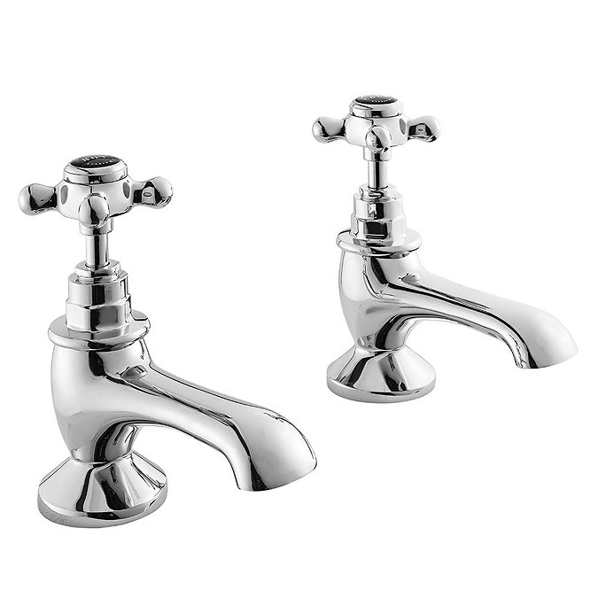 Bayswater Black Crosshead Traditional Bath Taps Large Image