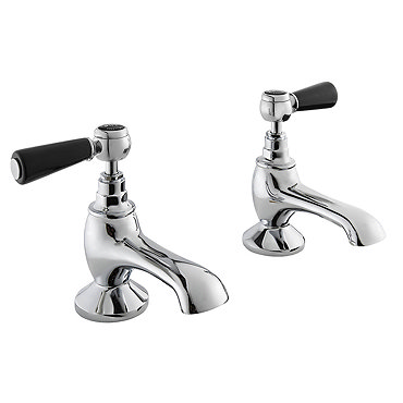 Bayswater Black Lever Traditional Bath Taps  Profile Large Image