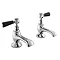 Bayswater Black Lever Traditional Bath Taps Large Image