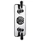 Bayswater Black Triple Concealed Thermostatic Shower Valve with Diverter Large Image