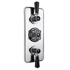 Bayswater Black Triple Concealed Thermostatic Shower Valve Medium Image