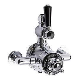 Bayswater Black Twin Exposed Thermostatic Shower Valve Medium Image