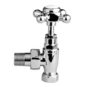 Bayswater Chrome Angled Crosshead Radiator Valves Large Image