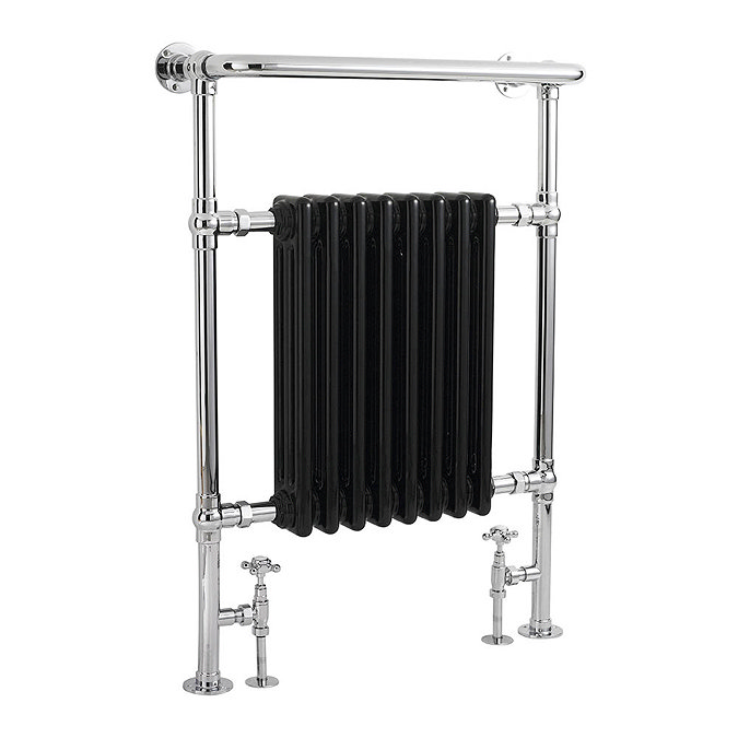 Bayswater Clifford Black Heated Towel Rail Radiator 965 x 673mm Large Image