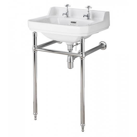 Bayswater Fitzroy 2TH Basin & Chrome Wash Stand Large Image