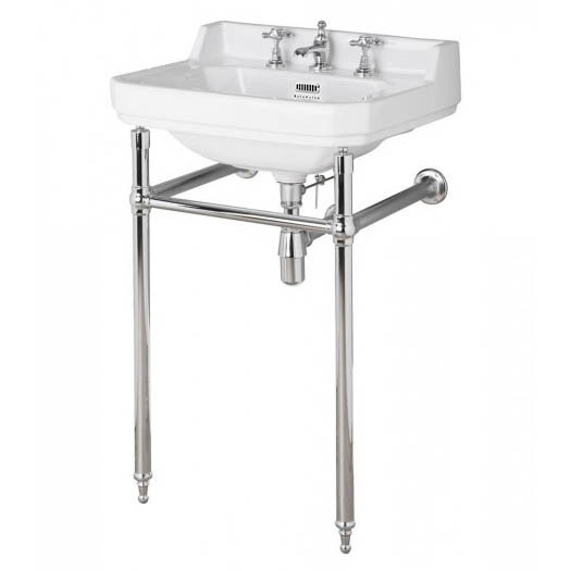 Bayswater Fitzroy 560mm 3TH Basin & Chrome Wash Stand Large Image
