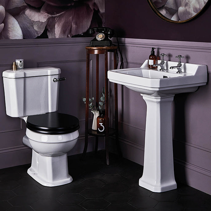 Bayswater Fitzroy Traditional 2TH Basin & Full Pedestal Profile Large Image