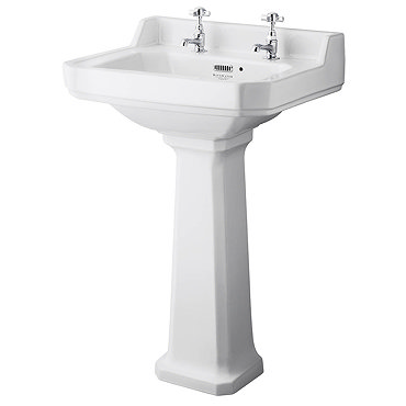 Bayswater Fitzroy Traditional 2TH Basin & Full Pedestal  Profile Large Image