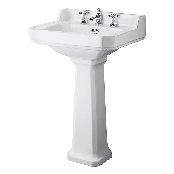 Bayswater Fitzroy Traditional 3TH Basin & Full Pedestal Large Image