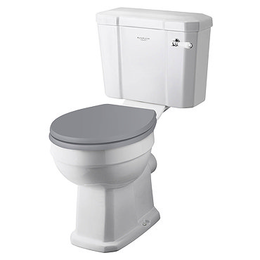 Bayswater Fitzroy Comfort Height Traditional Close Coupled Toilet with Ceramic Lever Flush  Profile 