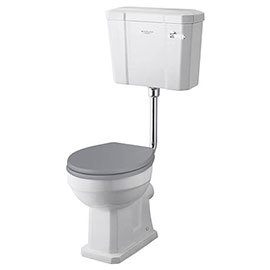 Bayswater Fitzroy Traditional Comfort Height Low Level Toilet with Ceramic Lever Flush Medium Image