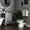 Bayswater Fitzroy Traditional Plummett Grey Marble Top Vanity Unit + Toilet Package Large Image