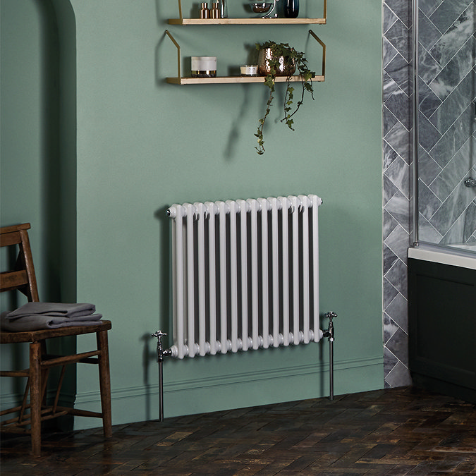 Bayswater Nelson White Double Column Radiator 600 x 650mm  Profile Large Image