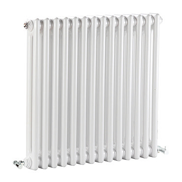 Bayswater Nelson White Double Column Radiator 600 x 650mm  Profile Large Image